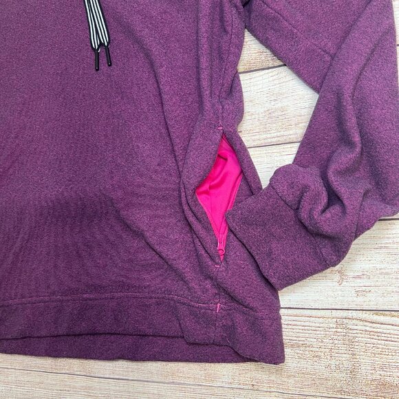 Adidas Women's Purple Pink Hoodie Medium Pullover Sweatshirt Athletic Workout - Picture 8 of 12